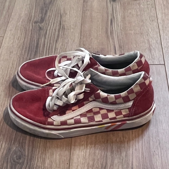 Red‎ and white checkerboard women’s vans size 7.5 - Picture 1 of 12
